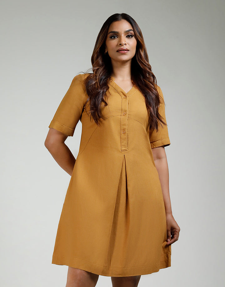 Short Sleeve Dress with Half Placket