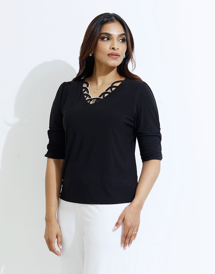 Scalloped Detail Top