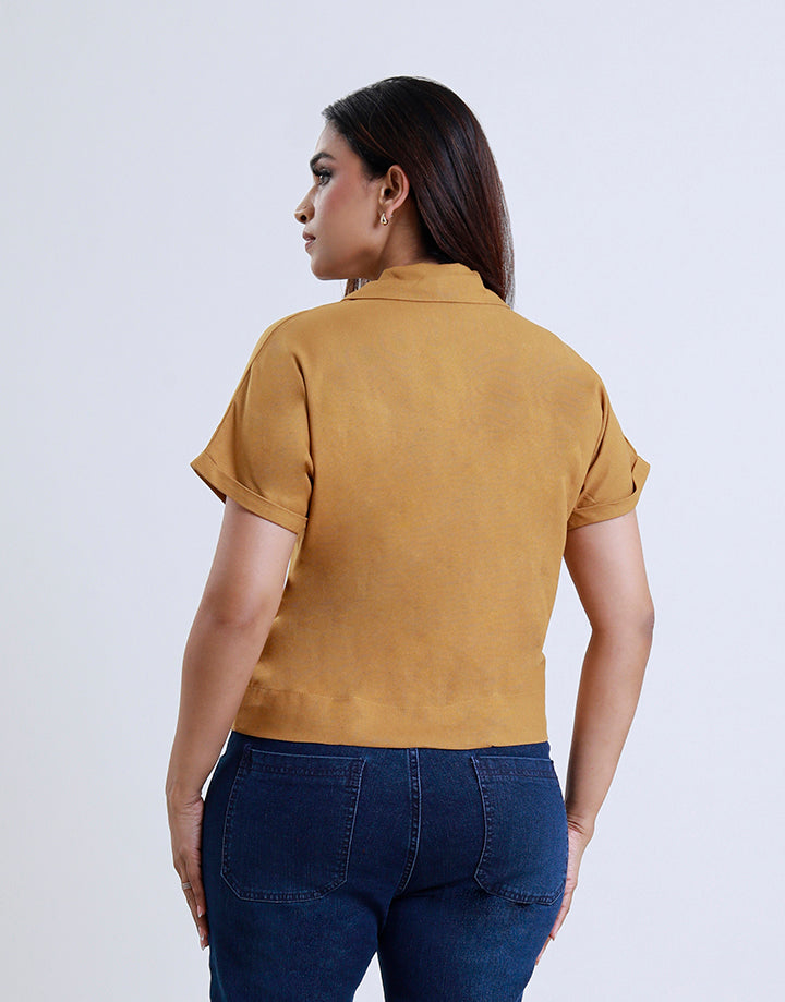 Collared Top with Pockets