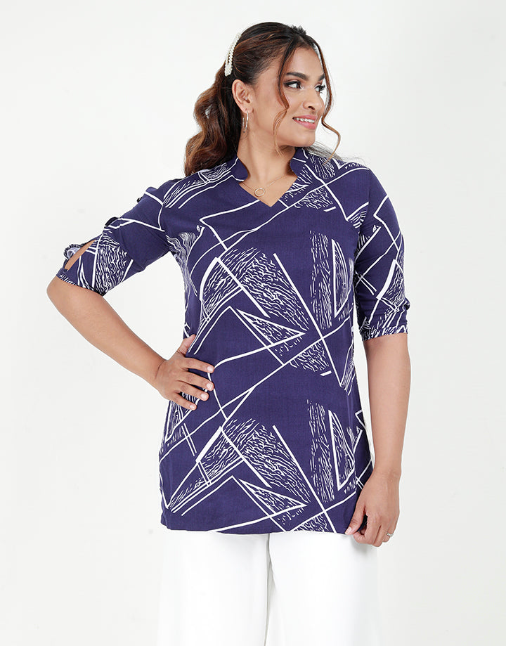 Printed Kurtha with Slit Sleeves
