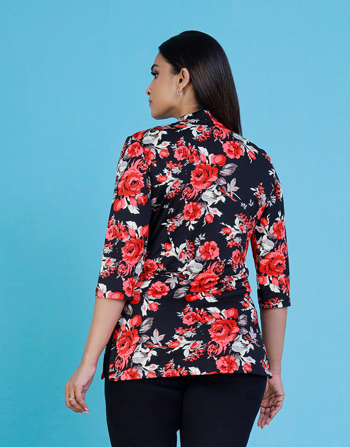 Half Chinese Collar Kurta with Piping