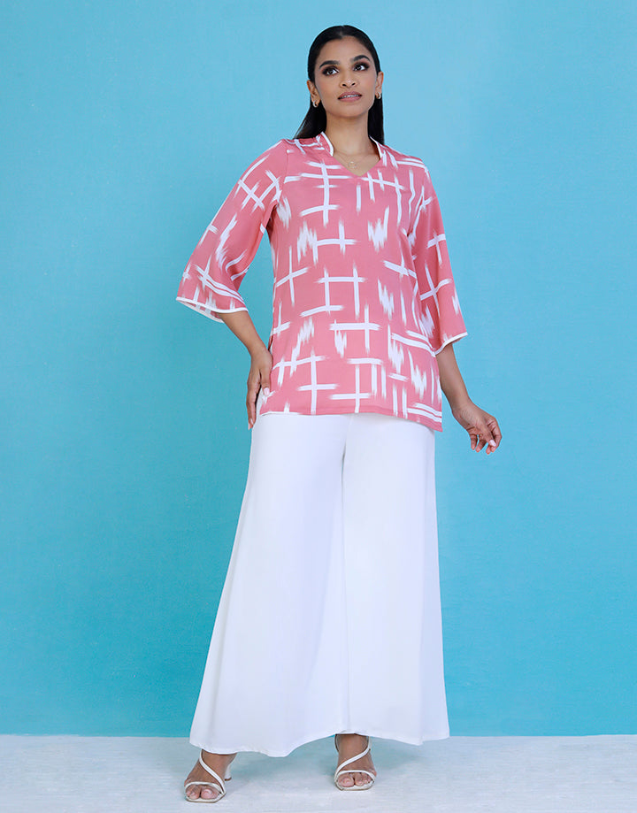 3/4 Flare Sleeve with  Chinese Collar Kurta