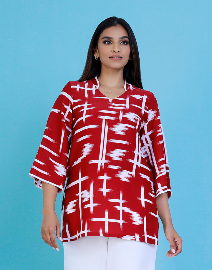 3/4 Flare Sleeve with  Chinese Collar Kurta