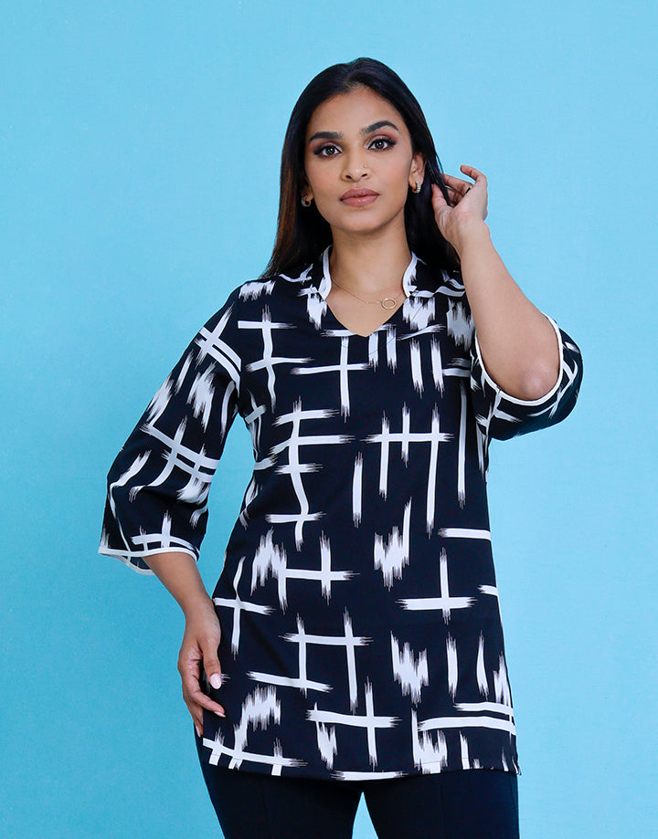 3/4 Flare Sleeve with  Chinese Collar Kurta