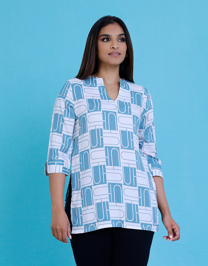 3/4 Sleeves Kurta with Neck Stitch