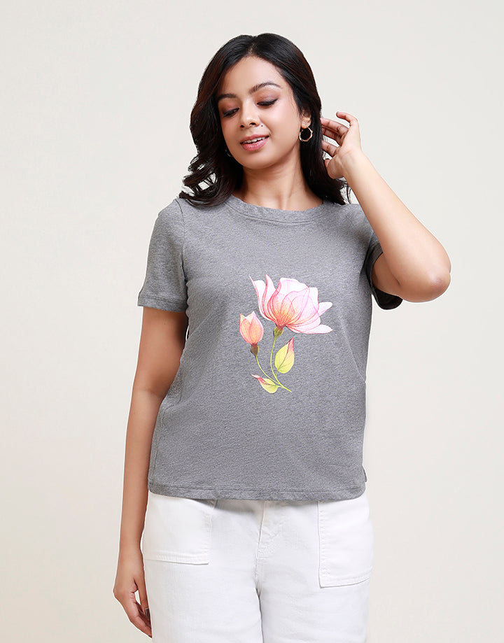 Short Sleeve T-Shirt With Screen Print
