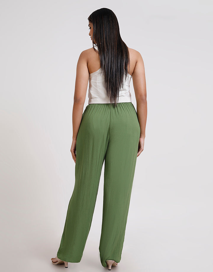 Waist Tie Wide Leg Loose Casual Pant