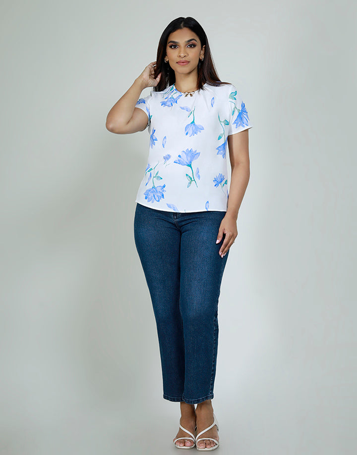 Short Sleeve Top with Ornament