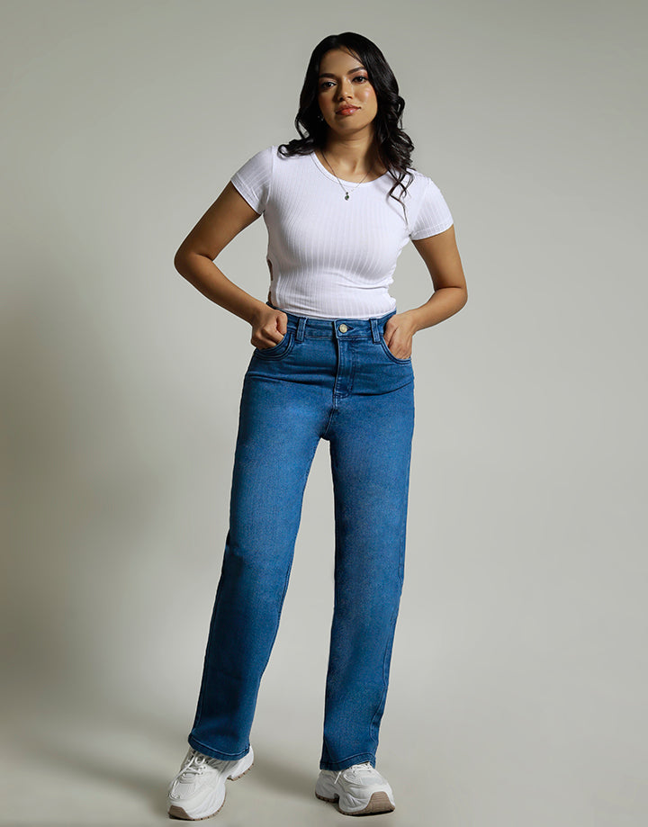 MOODS Denim Pant with Side Pockets