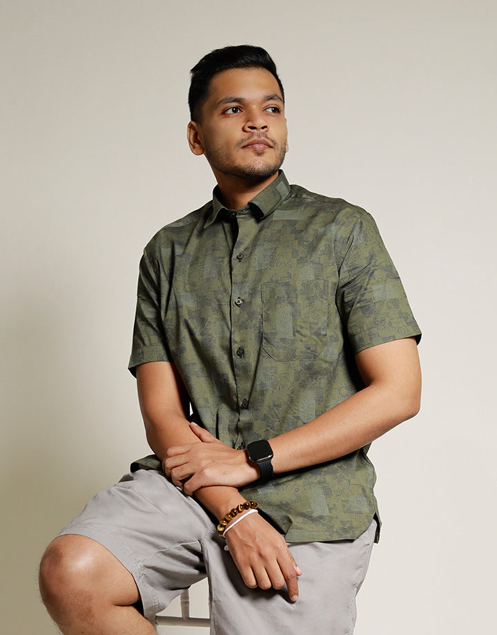 DENZO Urban Twill Large Check Short Sleeves
