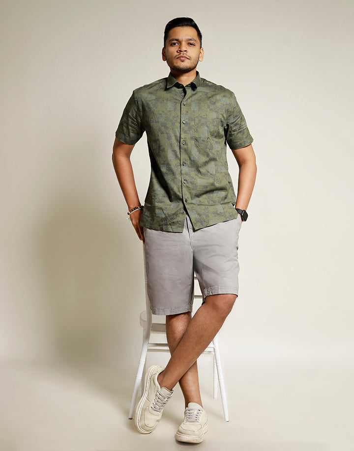DENZO Urban Twill Large Check Short Sleeves
