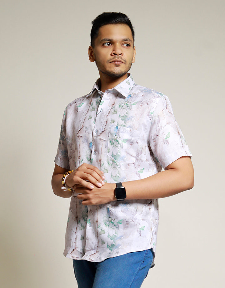 DENZO Unwind Printed Short Sleeve Shirt