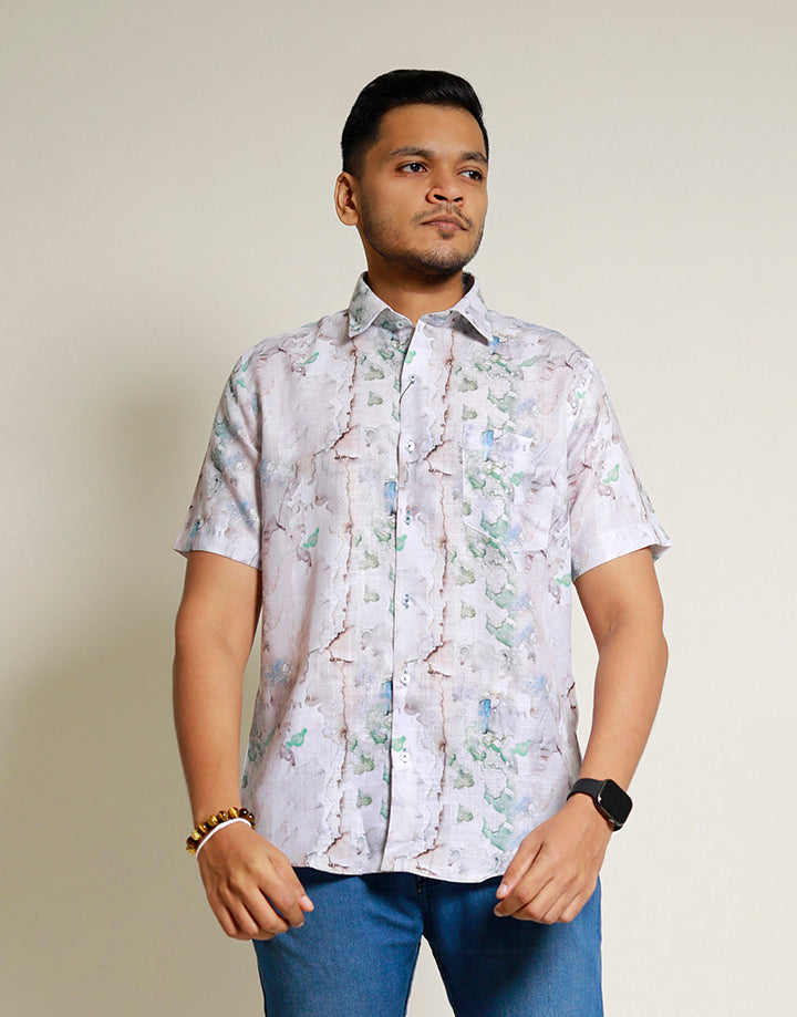 DENZO Unwind Printed Short Sleeve Shirt