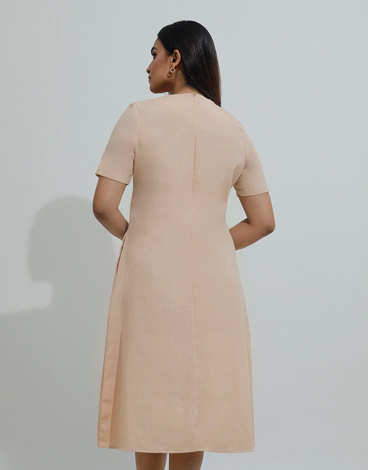Short Sleeve Dress with Front Keyhole