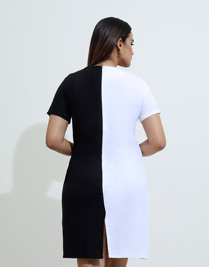 Color Block Heat and Bond Dress