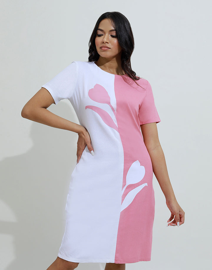 Color Block Heat and Bond Dress