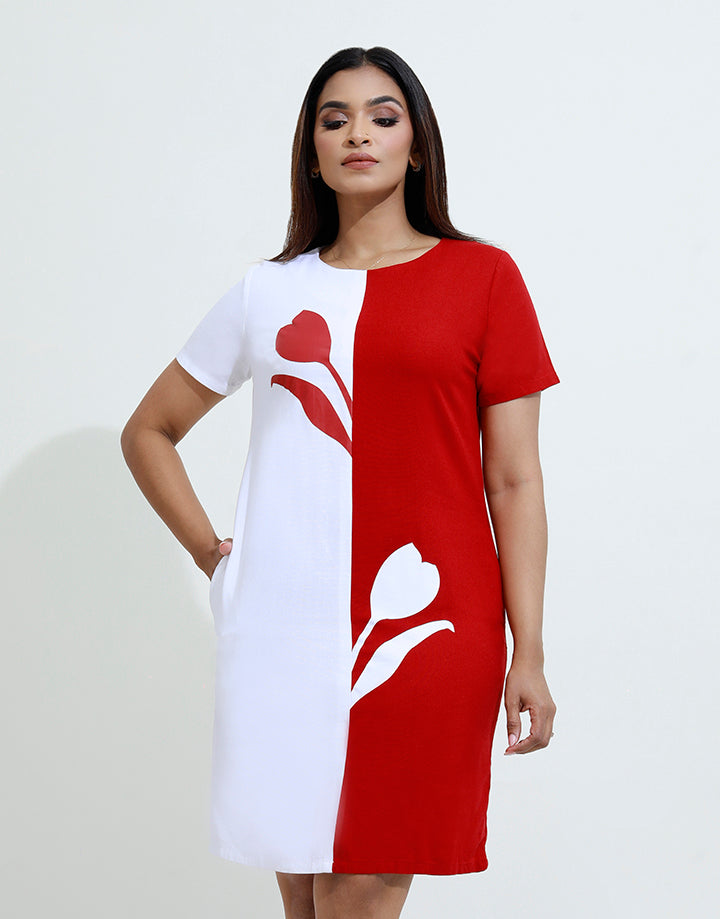Color Block Heat and Bond Dress