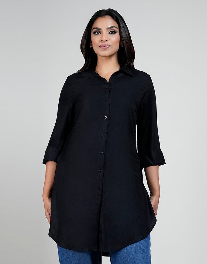 Folded Sleeve Button Down Kurta