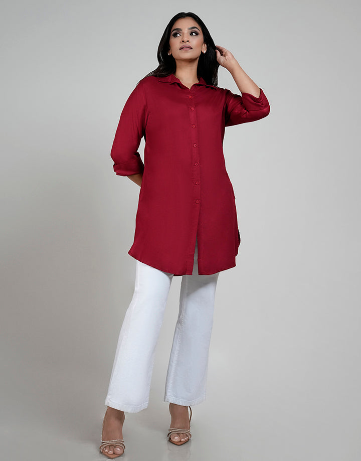 Folded Sleeve Button Down Kurta