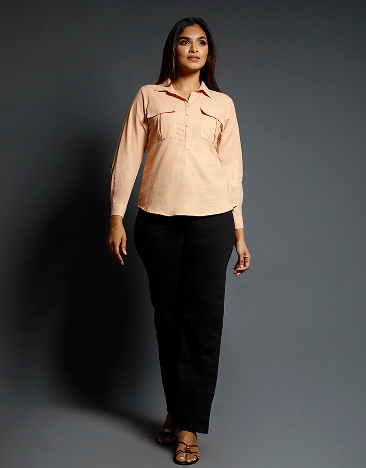 Long Sleeve Shirt with Cargo Pockets
