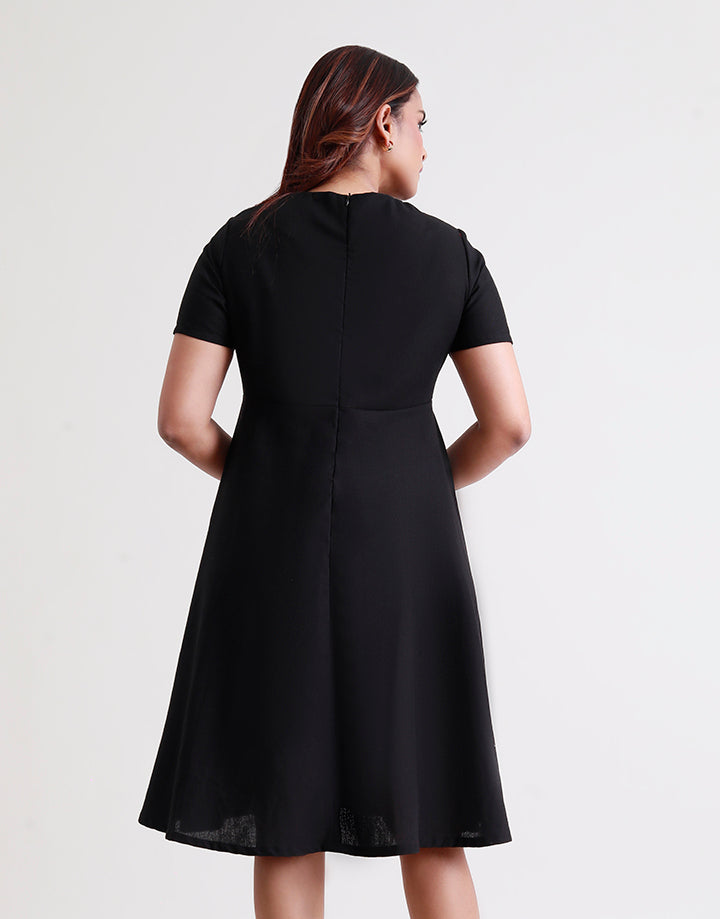 Short Sleeve Princessline Midi Dress