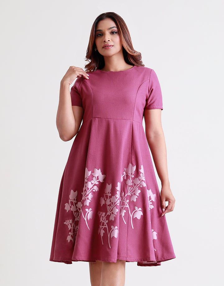 Short Sleeve Princessline Midi Dress