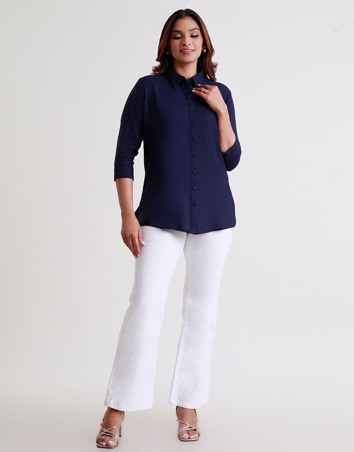 Button Up with Curve Line Shirt Kurta