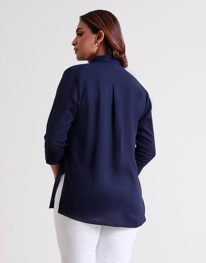 Button Up with Curve Line Shirt Kurta