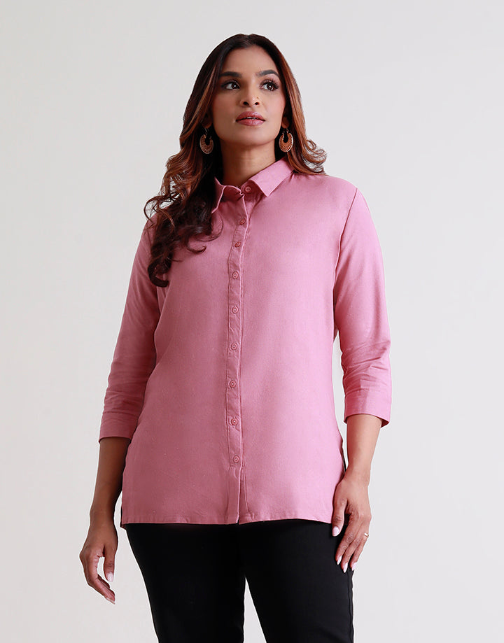 Button Up with Curve Line Shirt Kurta