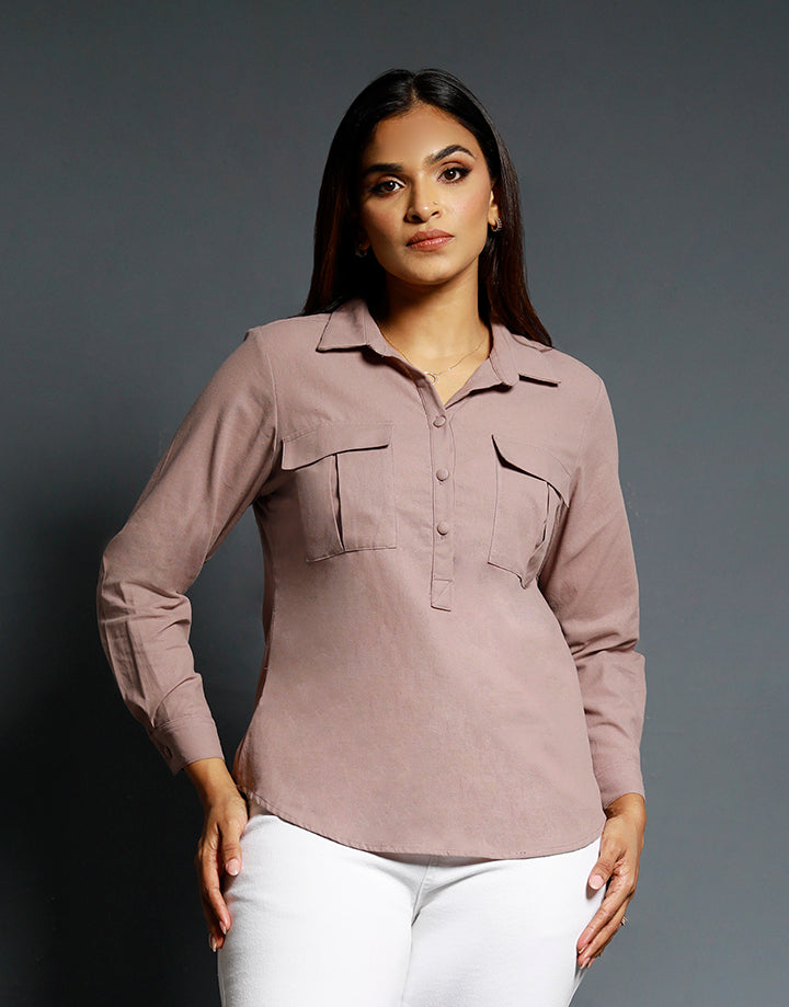 Long Sleeve Shirt with Cargo Pockets