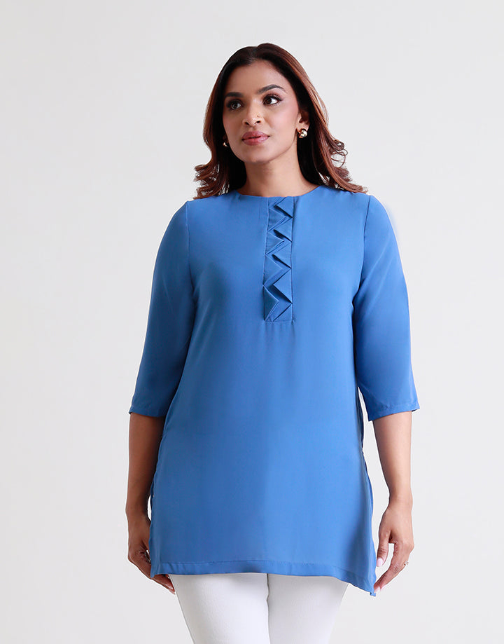 3/4 Sleeves Kurta with Back Keyhole