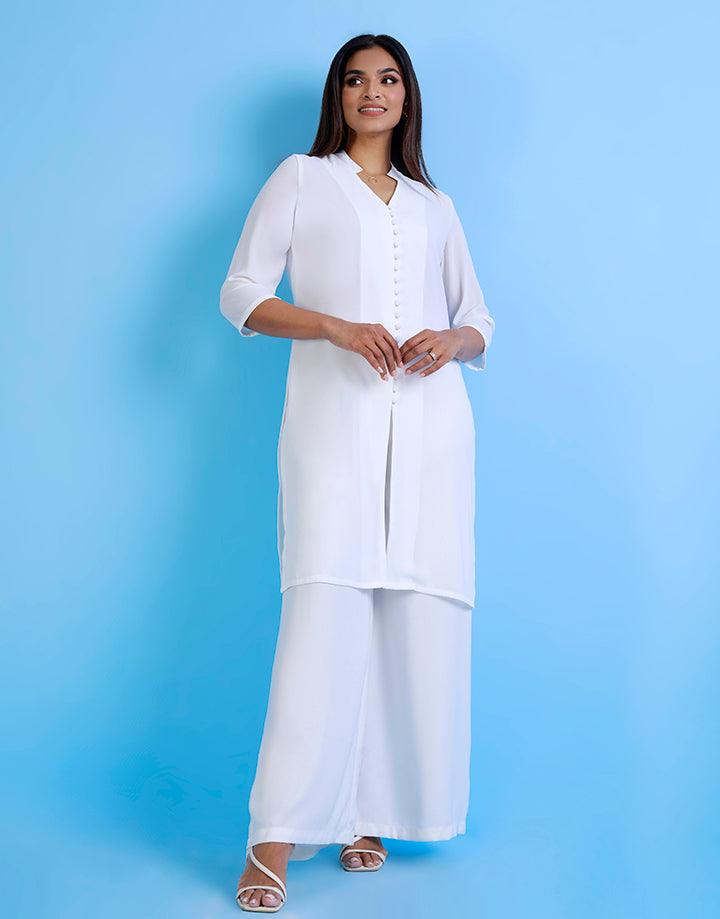 Button Down Front Slit Kurta