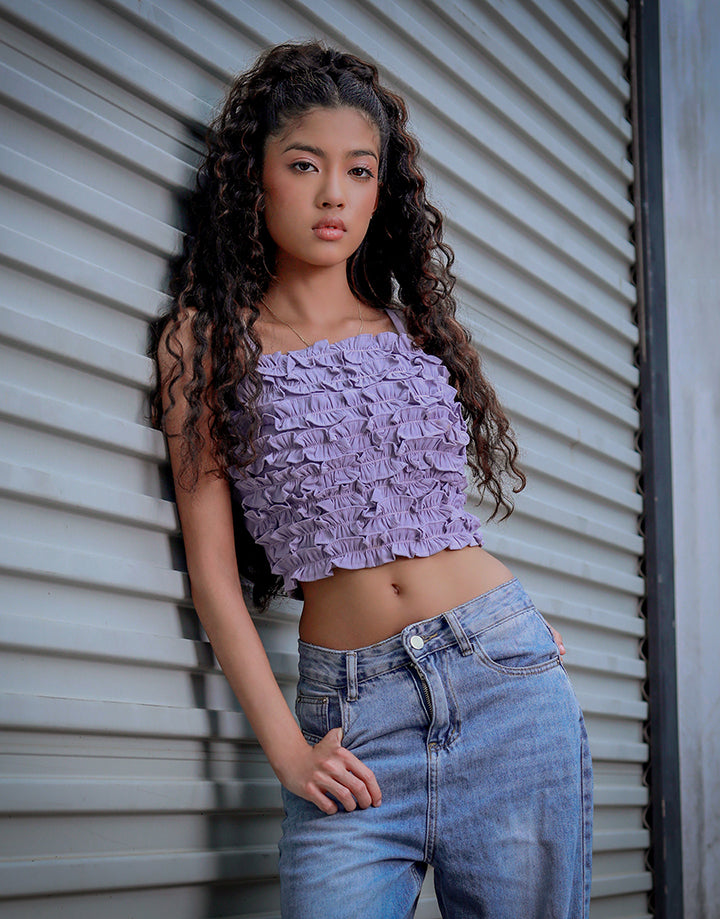 Strappy Neck Crop Top