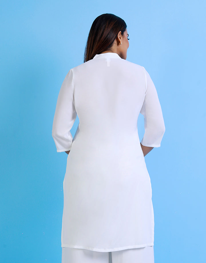 Button Down Front Slit Kurta
