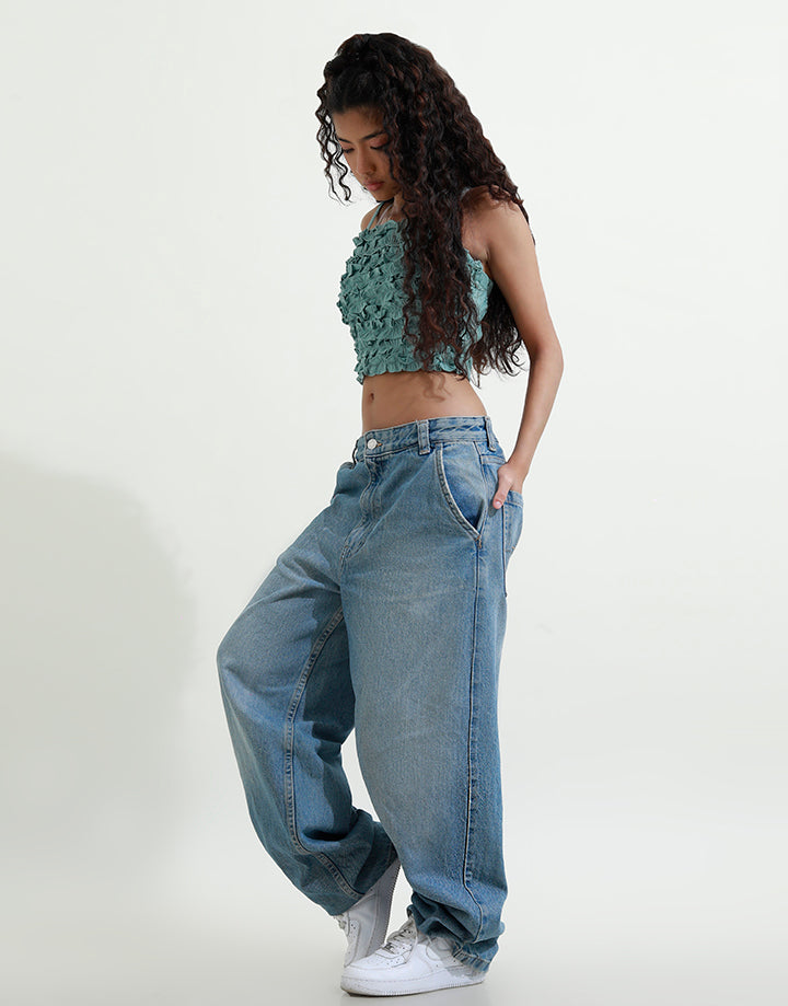 Strappy Neck Crop Top