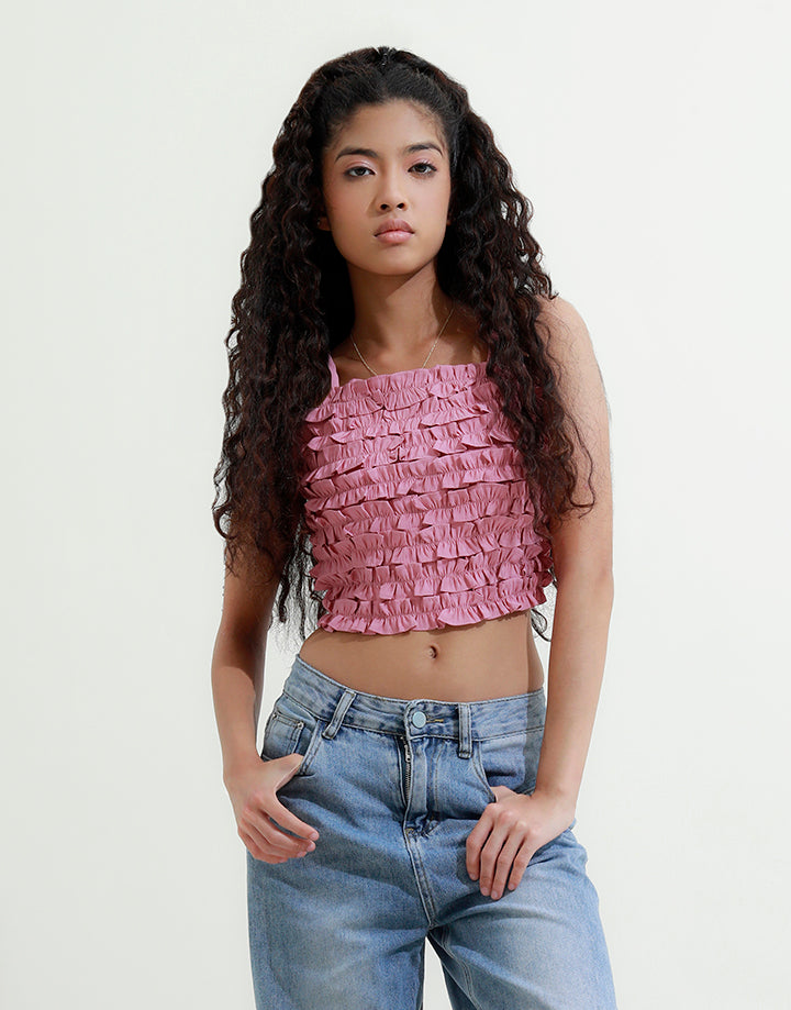 Strappy Neck Crop Top