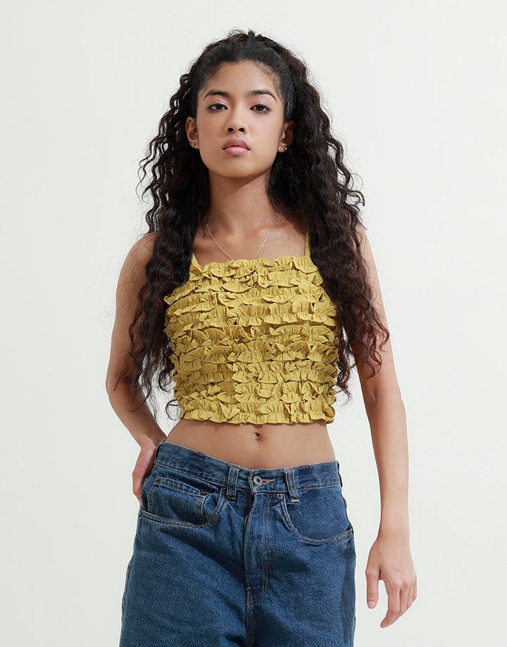 Strappy Neck Crop Top