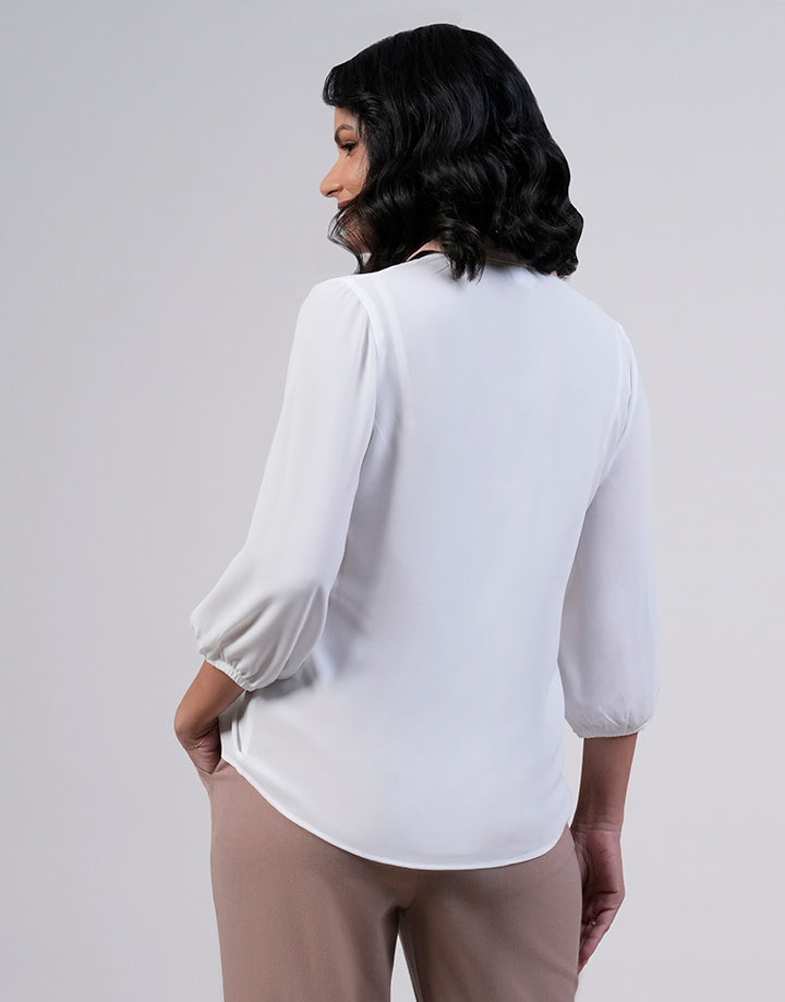 Puff Sleeve Floral Print Blouse