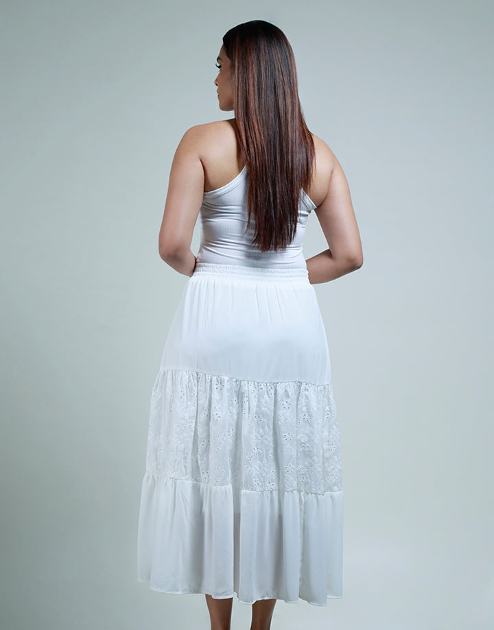 Cutlawn Incert Tiered Midi Skirt – Spring & Summer