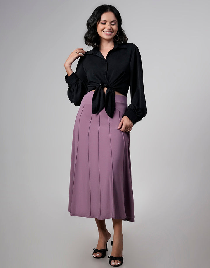Stretch Hip A-Line Skirt