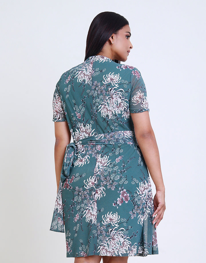 Bodycone Crossover Net Short Dress