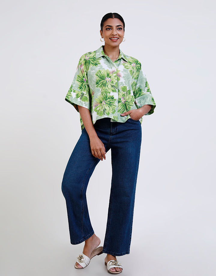 Hidden Placket Shirt Blouse