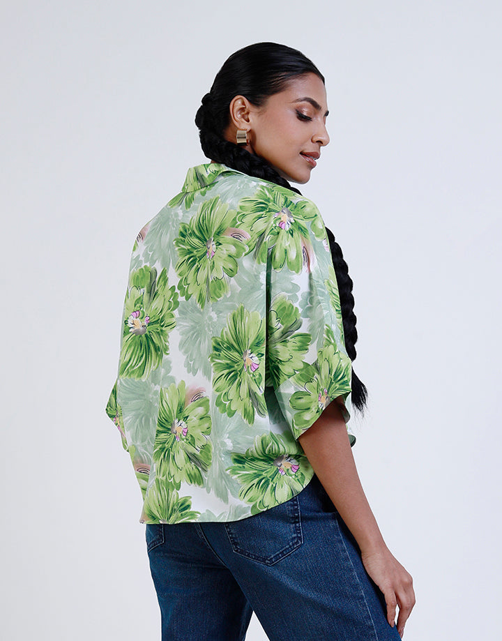 Hidden Placket Shirt Blouse