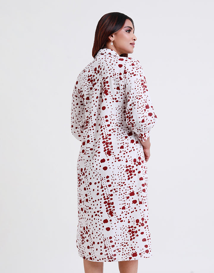 Puff Sleeve Shirt Dress