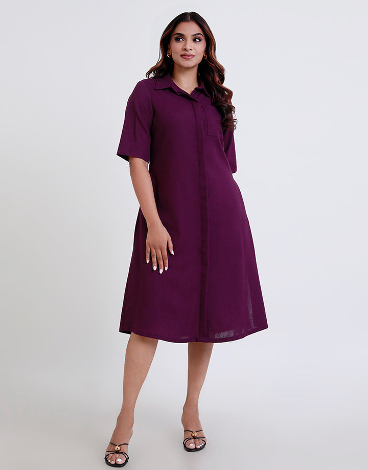 Shirt Dress with Patch Pocket