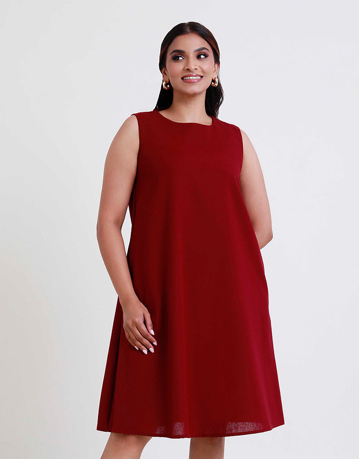 Sleeveless A-Line Dress