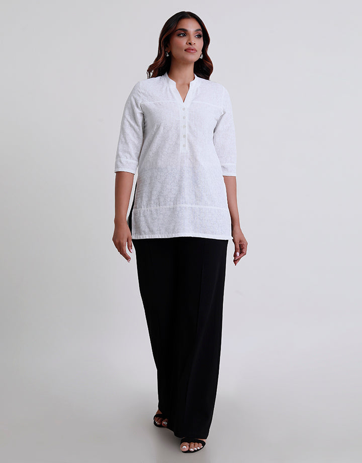 Half Placket with Chinese Collar Kurta