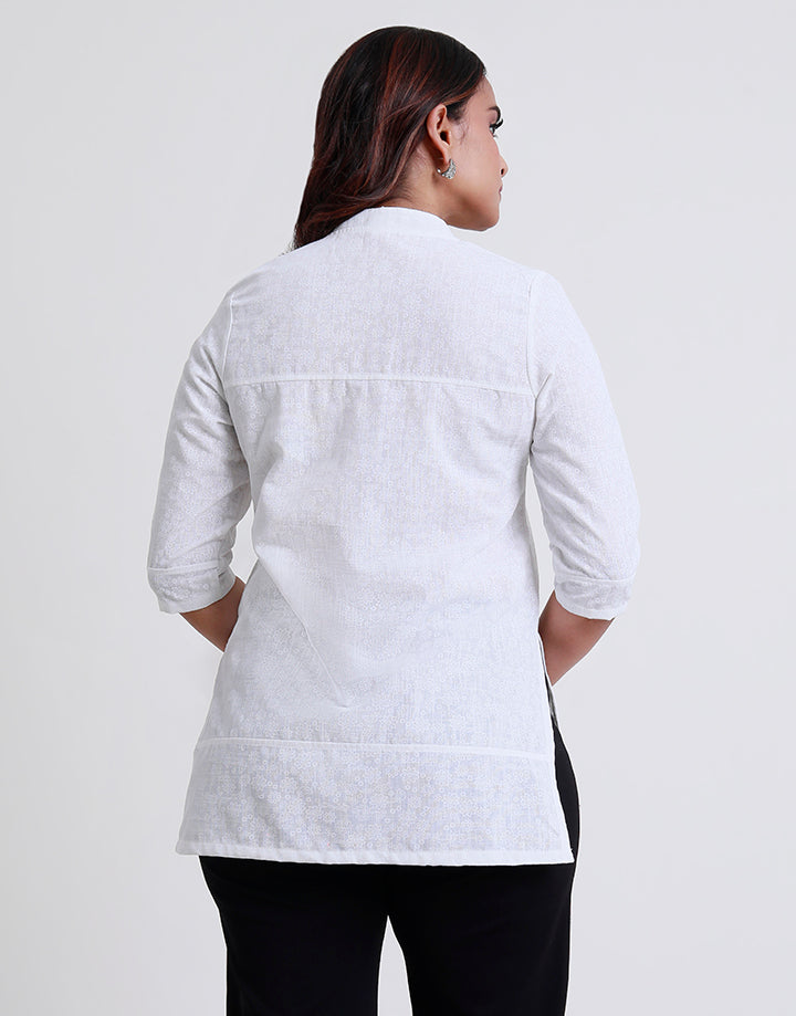 Half Placket with Chinese Collar Kurta