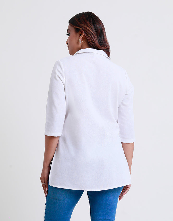 Cuban Collar Embroidery Kurta