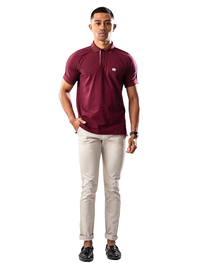 Moose Men’s Edgy Bi – Color Polo T – Shirt